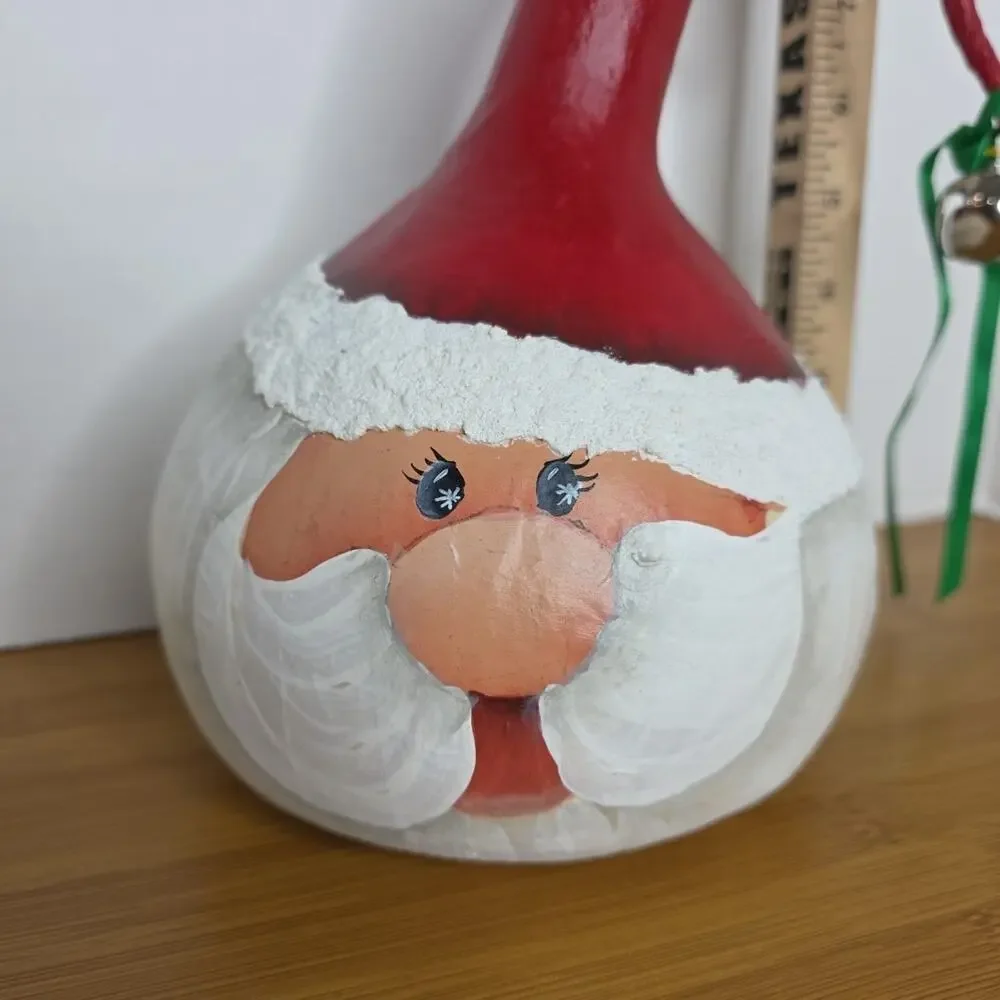 Gourd Shape Santa Claus Hand Painted Folk Art Christmas Paper Mache‎ 10
